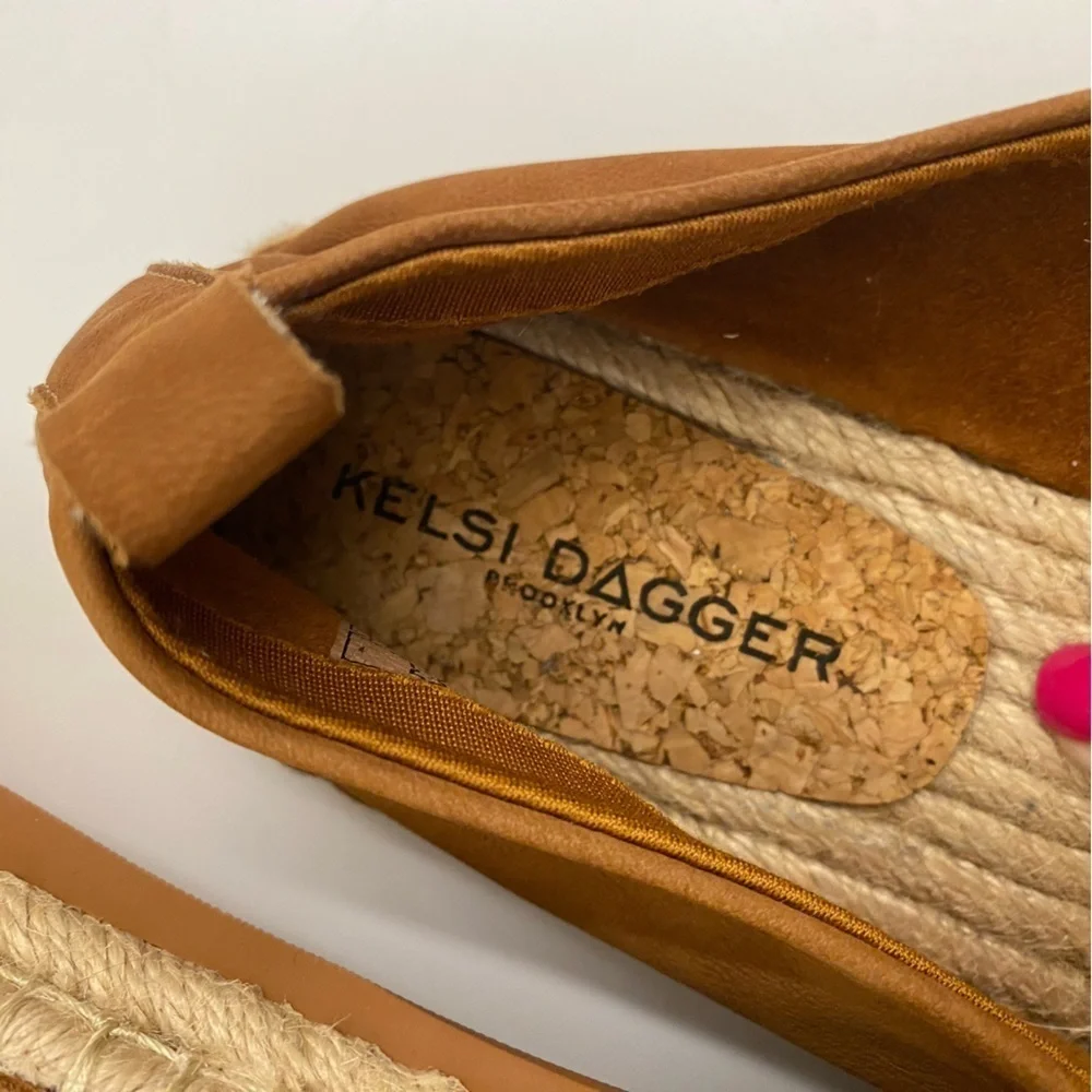 Kelsi Dagger || Juniper Classic Summer Slip On Espadrilles Brown‎ Tan 8.5